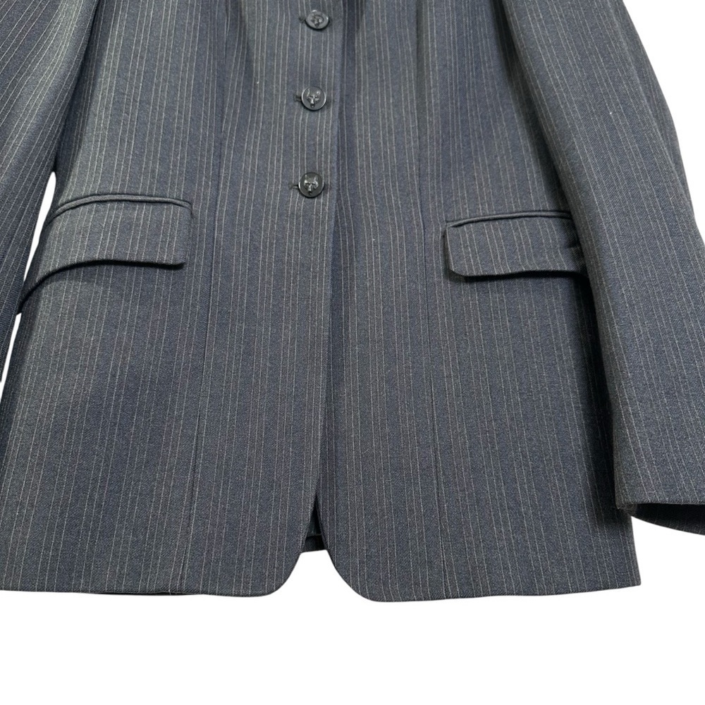 Pytchley Women’s Gray White & Blue Wool English Hunt Show Coat - Picture 3 of 8